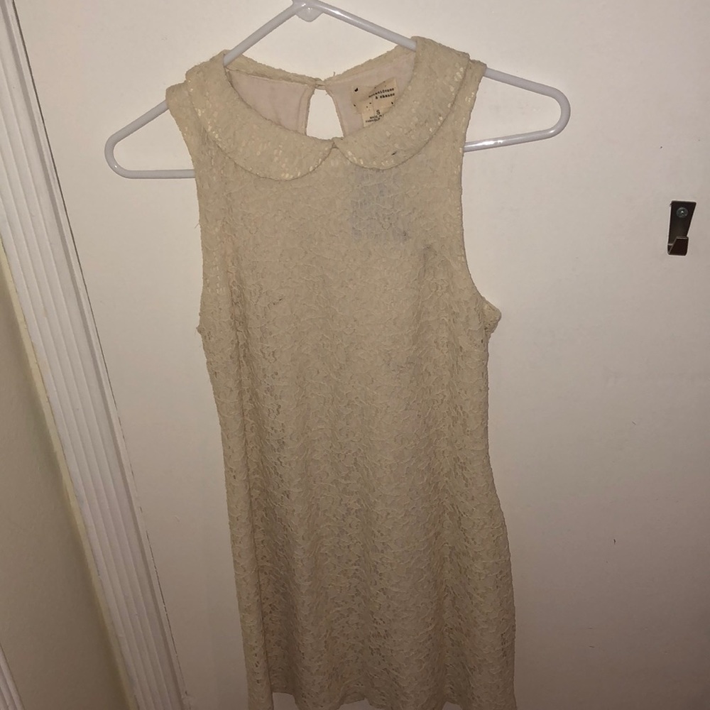 High Neck Flowy Lace Dress
